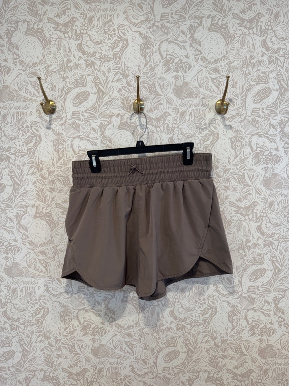 all in motion Taupe Elastic-Waist Athletic Shorts